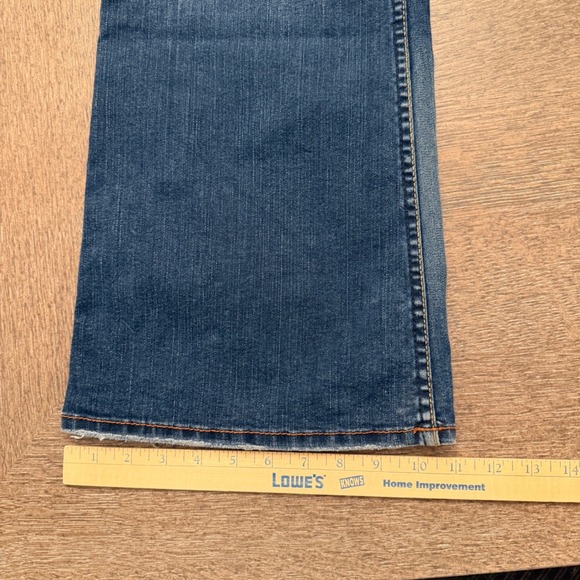 Silver Jeans Flare Leg Distressed Medium Wash Denim Jeans Size 30 Low Rise - Picture 6 of 10